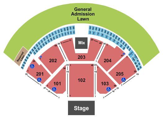 Gorge Amphitheatre Outlaw Music Festival Seating Chart